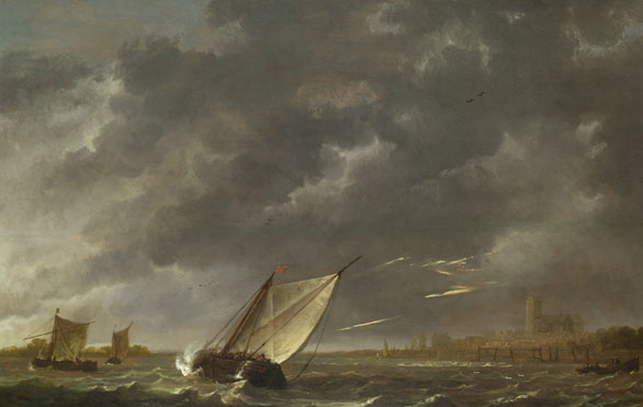 Aelbert Cuyp: 'The Maas at Dordrecht in a Storm'