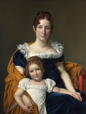 Jacques-Louis David: 'Portrait of the Comtesse Vilain XIIII and her Daughter'