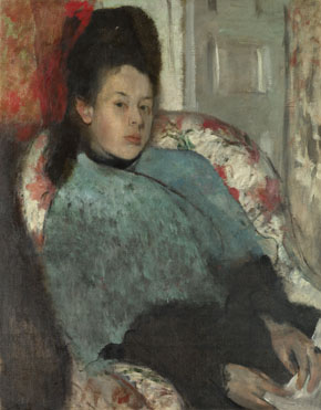 Hilaire-Germain-Edgar Degas: 'Portrait of Elena Carafa'