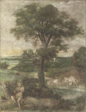 Domenichino and assistants: 'Mercury stealing the Herds of Admetus'