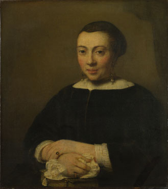 Attributed to Willem Drost: 'Portrait of a Young Woman'
