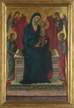 Follower of Duccio: 'The Virgin and Child with Four Angels'