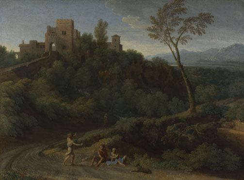 Gaspard Dughet: 'Imaginary Landscape with Buildings in Tivoli'
