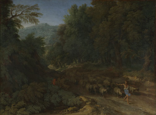 Gaspard Dughet: 'Landscape with a Shepherd and his Flock'