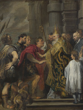 Anthony van Dyck: 'St Ambrose barring Theodosius from Milan Cathedral'