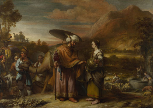 Gerbrand van den Eeckhout: 'Rebekah and Eliezer at the Well'