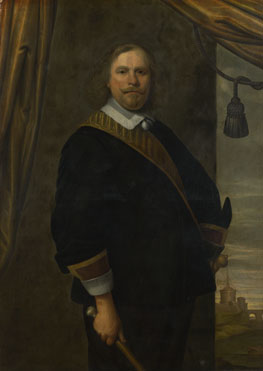 Attributed to Cesar van Everdingen: 'Portrait of a Dutch Commander (?)'