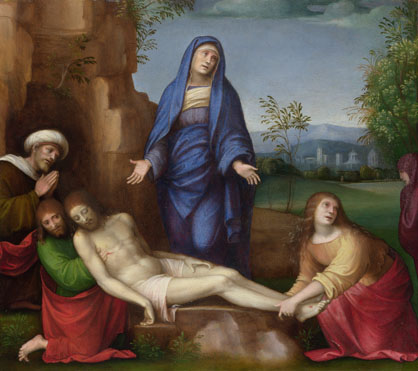 Attributed to Francesco Francia: 'Mourning over the Dead Christ'