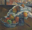 Bowl of Fruit and Tankard before a Window