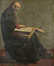 Saint Paul seated reading