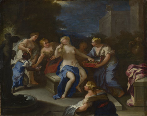 Style of Luca Giordano: 'The Toilet of Bathsheba'