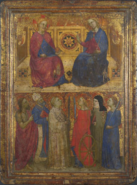 Style of Giovanni da Milano: 'Christ and the Virgin with Saints'