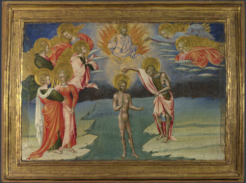Giovanni di Paolo: 'The Baptism of Christ: Predella Panel'