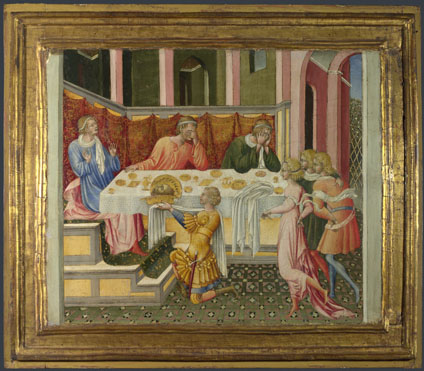 Giovanni di Paolo: 'The Head of John the Baptist brought to Herod'