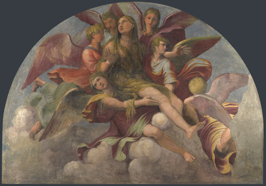 Giulio Romano: 'Saint Mary Magdalene borne by Angels'