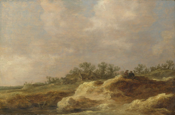 Attributed to Jan van Goyen: 'A Cottage on a Heath'