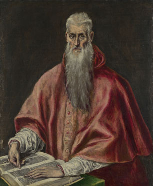 Attributed to El Greco: 'Saint Jerome as Cardinal'