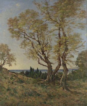 Henri-Joseph Harpignies: 'Olive Trees at Menton'