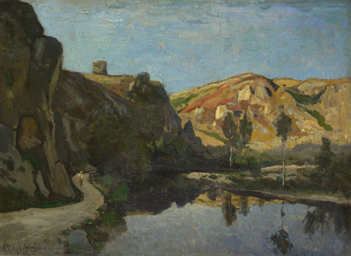 Henri-Joseph Harpignies: 'River and Hills'