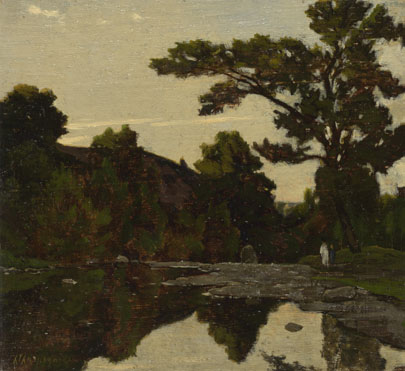 Henri-Joseph Harpignies: 'A River Scene'