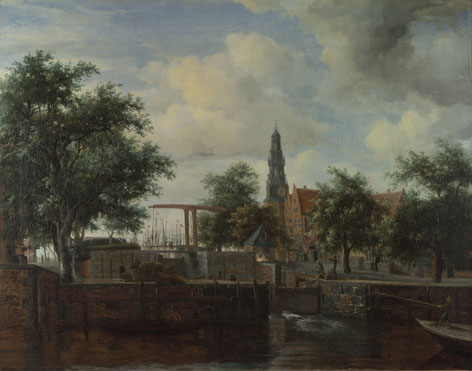 Meindert Hobbema: 'The Haarlem Lock, Amsterdam'