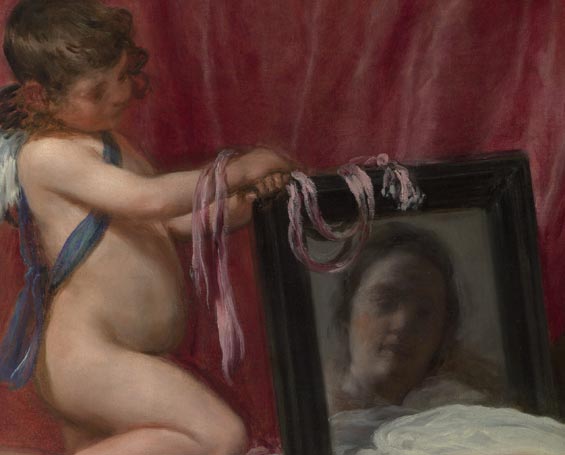 Detail from Velazquez: The Toilet of Venus ('The Rokeby Venus'), 1647-51