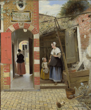 Pieter de Hooch: 'The Courtyard of a House in Delft'