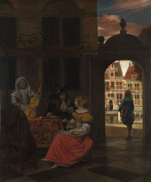 Pieter de Hooch: 'A Musical Party in a Courtyard'