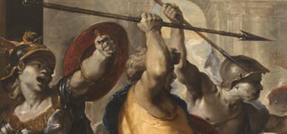 Detail from Luca Giordano, 'Perseus turning Phineas to Stone', early 1680s