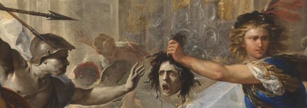 Detail from Luca Giordano, 'Perseus turning Phineas to Stone', early 1680s