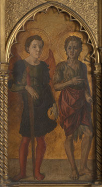 Attributed to Jacopo di Antonio (Master of Pratovecchio?): 'Saints Michael and John the Baptist'