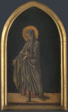 Attributed to Jacopo di Antonio (Master of Pratovecchio?): 'The Virgin: Altarpiece Pinnacle (left)'