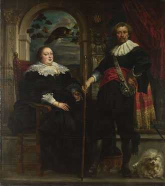 Jacob Jordaens: 'Portrait of Govaert van Surpele (?) and his Wife'