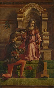 Justus of Ghent and workshop, 'Music'