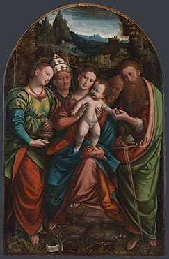 Bernardino Lanino: 'The Madonna and Child with Saints'