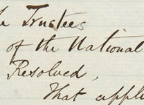 Learning: Detail from National Gallery board papers