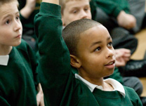 Learning: School children in the Gallery taking part in a tour