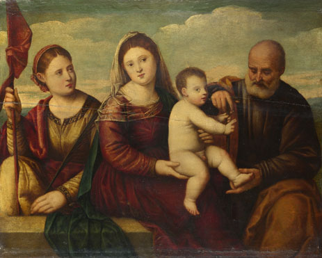 Bernardino Licinio: 'The Madonna and Child with Saints'