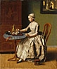A Lady pouring Chocolate ('La Chocolatière')