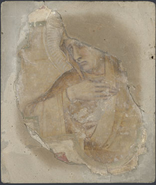 Workshop of Pietro Lorenzetti: 'A Female Saint in Yellow'