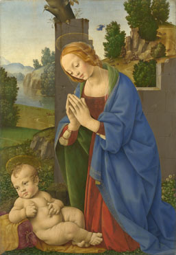 Lorenzo di Credi: 'The Virgin adoring the Child'
