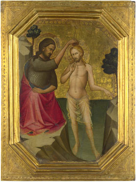 Attributed to Lorenzo Monaco: 'The Baptism of Christ'