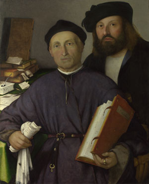 Lorenzo Lotto: 'Giovanni Agostino della Torre and his Son, Niccolò'