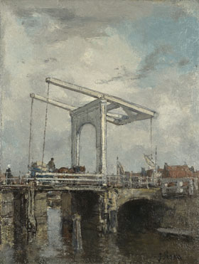 Jacob Maris: 'A Drawbridge in a Dutch Town'