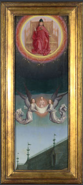 Simon Marmion: 'The Soul of Saint Bertin carried up to God'