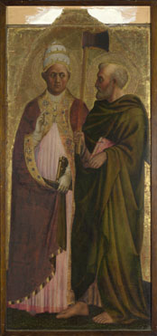 Masolino: 'A Pope (Saint Gregory?) and Saint Matthias'