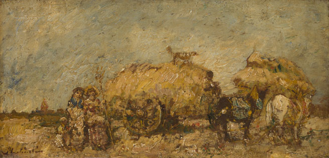 Adolphe Monticelli: 'The Hayfield'