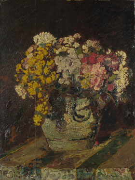 Adolphe Monticelli: 'A Vase of Wild Flowers'