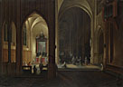 An Evening Service in a Church
