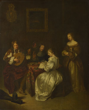 After Caspar Netscher: 'A Musical Party'